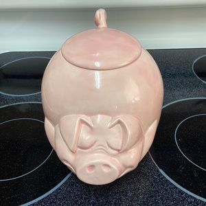 Vintage pink McCoy Quigley pig cookie jar